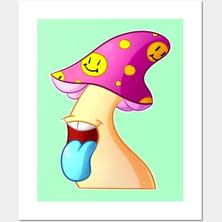 Shroom Tongue Design Posters and Art